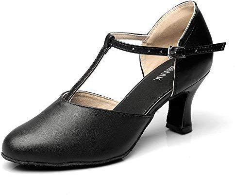MSMAX Women Dance Heels Girls Character Shoes Dancing Pumps for Ballroom Flamenco Tango Latin 10.5 M US Women