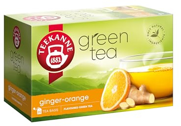 Teekanne Ginger & Orange Flavoured Green Rainforest Alliance Certified Tea 20 Teabags