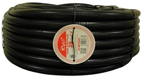 Suinga Tube Corrugué 25mm 25 mètres | Tube corrugué avec Certification Aenor utilisé pour la conduite des câbles électriques | Tube corrugué extérieur 25 mm | Conducteur pour câbles électriques