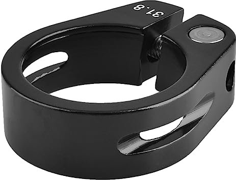 TRIWONDER Fahrrad Sattelkloben 25,4/28,6/31,8/34,9 mm, Sattelklemme Schnellspanner Sattelstütze Sattelstützenklemme für MTB und Rennrad (Schwarz - 31.8mm)