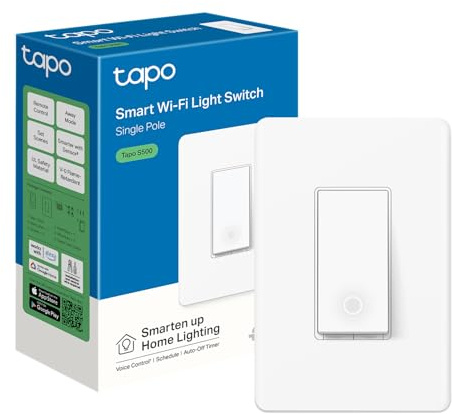 Tapo Smart Light Switch, Single Pole, Need Neutral Wire, S500