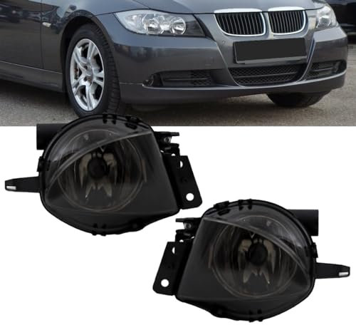 DM Autoteile Set H11 Klarglas Smoke Nebelscheinwerfer kompatibel für BMW 3er E90 E91 Vorfacelift Bj 05-08 3845