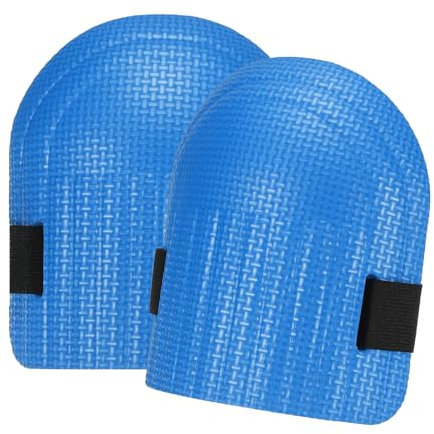PATIKIL Jardinería Rodilleras Almohadillas, 1 Par EVA Espuma Rodillera Almohadilla con Elásticas Correas Livianas Impermeable para Casa Limpieza Construcción Trabajo, Azul