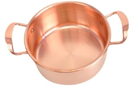 Baoblaze Kupfertopf, Suppentopf, Doppelgriff, antihaftbeschichtet, 16 cm, leicht zu reinigen, heißer Topf, Suppentopf für Restaurant, Kochen, Zuhause, Ohne Glasdeckel