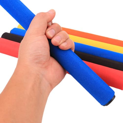 Alipis Lot de 5 Bâtons d'athlétisme – 30Cm Bâtons de Courses en Mousse Antidérapants Colorés pour Entraînement, Accessoire Sport Course Vitesse EntraîNement École, Sport Jeunes et Adultes
