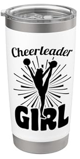 Donna Cheerleader Cheerleading Amante dello sport Bicchiere termico in acciaio inox doppia parete