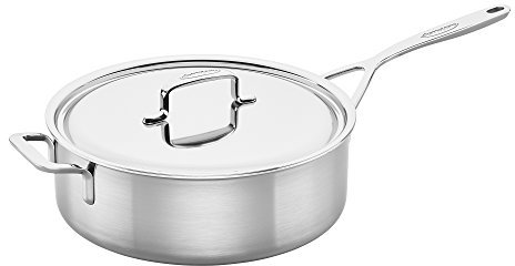 Demeyere 5-Plus Stainless Steel 6.5-qt Saute Pan with Helper Handle