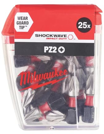 Milwaukee 4932 4308 64 – Set von Bohrern, PZ2, 25 mm (25 Stück)