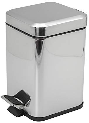 Harbour Housewares Square Badezimmerpedalbehälter - 3L - Chrom