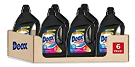 Deox Detersivo Lavatrice Liquido Colorati e Scuri, 180 Lavaggi, 1500 ml x 6