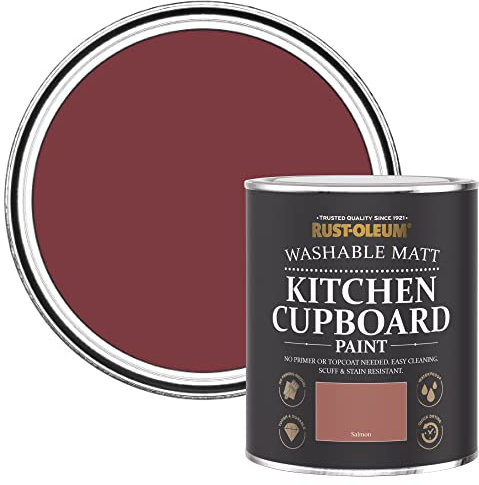 Rust-Oleum Red Kitchen Cupboard Paint in Matt Finish - Salmon 750ml