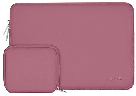 MOSISO Laptop Case 16 inch, 15-15.6 inch Laptop Sleeve Bag Compatible with MacBook Pro 16 inch, HP, Acer, Dell, Lenovo, ASUS Notebook, Neoprene Computer Sleeve Bag with Small Case, Dusty Rose