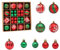 RUIYWEN 44 Pezzi Palle di Natale in Plastica 3cm 6cm Ornamenti Decorativi per Albero di Natale Ghirlanda Festa Decorata (Rosso e Verde)