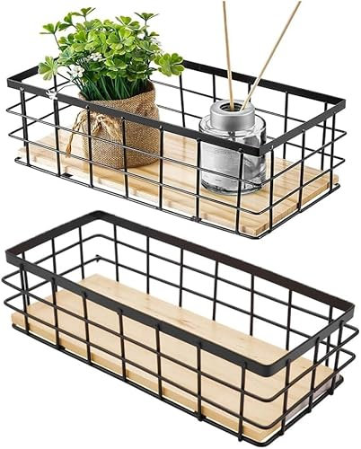 Callstick 2 Packungen Aufbewahrungs Korb Aus Metall mit Sockel,Dekorative KöRbe für die Aufbewahrung zu Hause,Draht Korb für Organisieren Von Kleinem Geschirr