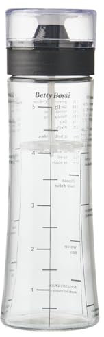 Betty Bossi Dressing-Shaker, Glas, 500 ml mit Deckelaufsatz und Dosierring Messbecher für Salatsaucen und Dressings mit Dosierhilfe Küchenhelfer Shaker
