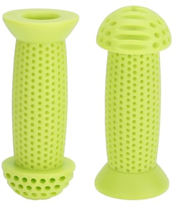 TUCKBOLD Child Bike Handlebar Grips Covers 100mm Long Soft | Children Bicycle End Grips Protector Green 1 Pair