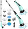 LWMTT Cepillo Electrico Limpieza Hogar con 9 Cabezales de Cepillo de Repuesto Cepillo de Limpieza Electrico con Mango Ajustable Cepillo Limpieza Electrico para Suelo de Baldosas Coche y Baño