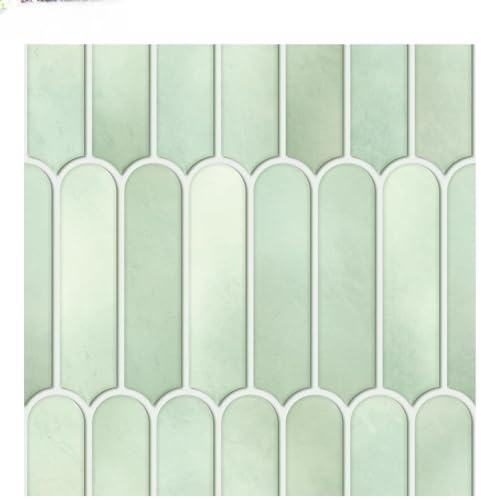 HPNIUB 10 Sheets Self Adhesive Wall Tiles,Stick On Wall Tiles Kitchen Splashbacks for Walls,Tile Stickers Peel and Stick Backsplash Splashback Decals Tile 30x30cm (Mint Green)
