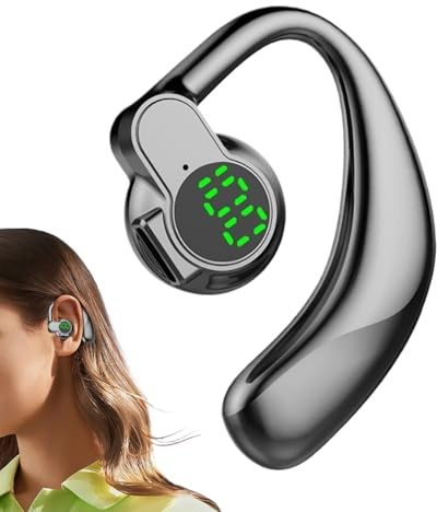 Genérico Auricolari wireless con auricolari sportivi con display digitale | Earphones for Music, Calls, Running, Studying, Work, Gym, Home