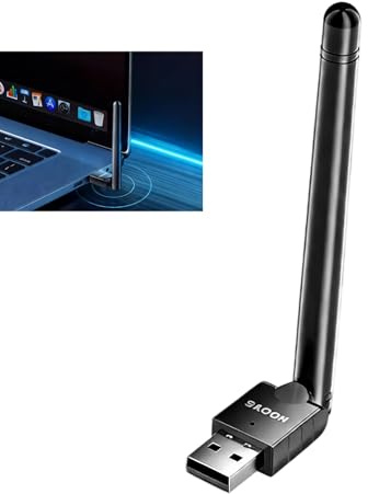 Adattatore Bluetooth 5.3 Antenna, Dongle Bluetooth 5.3 USB Multidirezionale Senza Fili Ad Alta Velocità per PC Computer Portatile Cuffie Mouse Controller Smartphone Tablet compatibile Windows 11/10