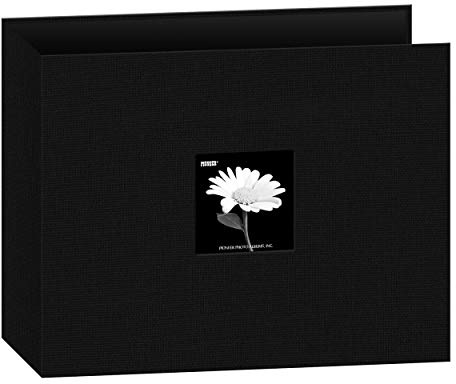 Pioneer T12CBF-BK 12-Inch by 12-Inch Fabric 3-Ring Binder Album with Window, Black