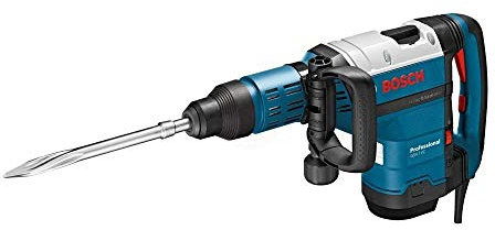 Bosch Professional Schlaghammer GSH 7 VC (inkl. Zusatzhandgriff, Fetttube, Maschinentuch, 1x Spitzmeißel, SDS max, RTec Speed, 400mm, Handwerkoffer)