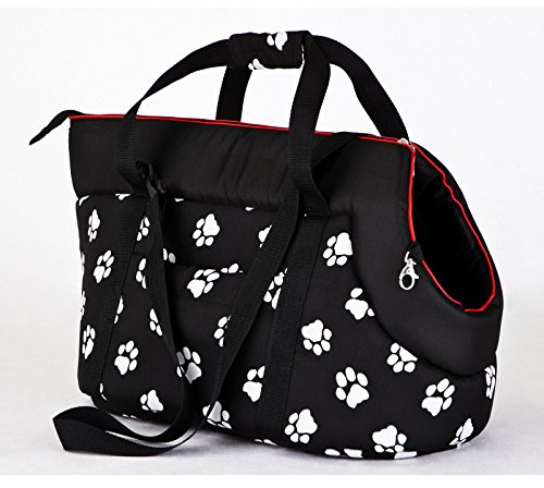 HobbyDog TORCWL3 - Bolsa para Perros y Gatos, tamaño 22 x 20 x 36 cm, Color Negro con Patas