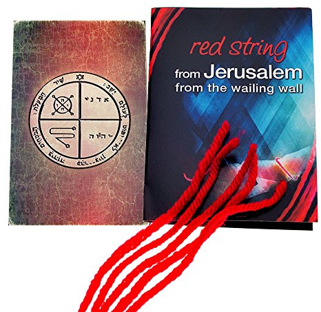 Blue White Style 5 pulseras de cuerda roja bendecidas en Jerusalén con amuleto del rey Salomón contra el mal de ojo