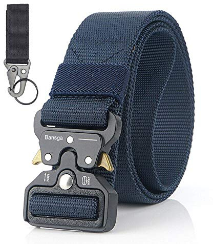Bansga Ceinture Tactique Homme Style Militaire Avec Nous Ceinture Heavy Duty Ceinture en Nylon Pour la Chasse D'entraînement Armée Course à Pied