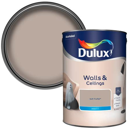 Dulux Walls & Ceilings Matt Emulsion Paint - Soft Truffle - 5L