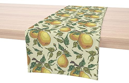 Fabric Textile Products, Inc. Table Runner, 100% Cotton, 16x72, Painted Pear Tree