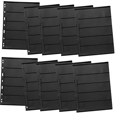 NUOBESTY Folder Binder 10 Sheets Cards Books Memorial Storage Album Collection Holder Classification Premium Shipping Envelopes Stamp Standard for Storage Hole