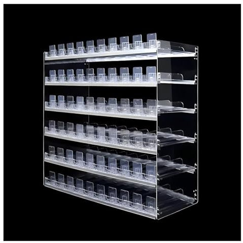 DWSSX Zigarettenständer, Ladenständer, rechteckige Zigarettenetuiständer, wandmontierte Zigarettenständer, mehrschichtige Auto-Push-Zigarettenständer(62x16x80cm)