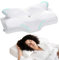 Elviros Oreiller Cervical Ergonomique, Oreiller Orthopédique en Mousse à Mémoire Cervicale, pour Dormir sur Le Côté, Le Dos et Le Ventre, 64×(11,5/13)×40 cm