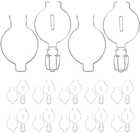 Gatuida Juego de 12 abrazaderas de alambre de acero inoxidable con hebilla de bloqueo de alambre de metal para tarros de vidrio, accesorios de boca ancha, clip plateado para sellar recipientes para
