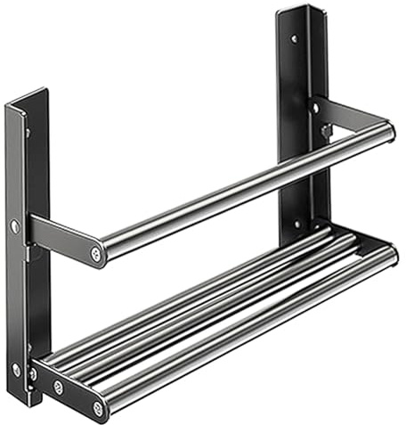 DongMaple Schuhregal Metall 2 Ebenen,Schuhablage Wand Platzsparend,für 2 Paar Schuhe-Schuh Organizer für Wohnmobil und Badezimmer 35cm Länge,Grau