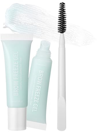 Ahuuen Gel para Cejas de Maquillaje, Fijador de Pestañas, Gel Impermeable Natural De Secado Rápido Con Brocha 12 ml Para Uso Diario y Eventos Como Bodas Fiestas Viajes Para Mujer