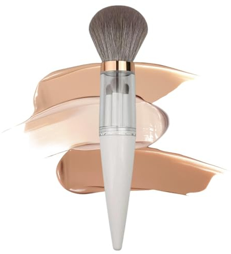 Sminkborstset För Resebruk Syntetiska Borststrån, Avtagbara | Makeupborstset Och Kit För Löst Puder, Ögonskugga, Bronzer, Blush, Concealer, Hemma, Utomhus, Semester Och Fest