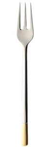 Villeroy & Boch – Ella Teilvergoldet Tafelbesteck Gold Kuchengabel 159mm, Spülmaschinenfest, Rostfrei, Vergoldetes Besteck, Essbesteck