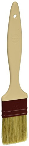Matfer E445 Pastry Brush Natural Flat Bristles, 60 mm Long,Grey | Boar bristles offer high absorbency for quick glaze application; hand-wash to maintain durability in professional bakeries.