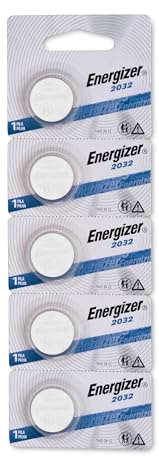 Energizer 2032 Battery CR2032 Lithium 3v, 5 Count (Pack of 1)