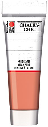 Marabu 02610050120 - Chalky Chic lachs 100 ml, super deckende, matte Kreidefarbe auf Wasserbasis, cremig, zum Rollen, Streichen und Tupfen auf Holz, Metall und Kunststoff, Used Look Effekt