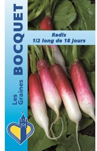 Sachet de graines de Radis demi-long de 18 jours - 10 g - légume racine - LES GRAINES BOCQUET