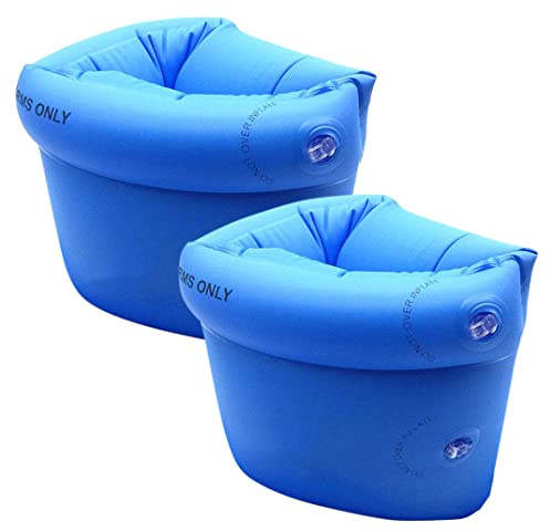 Topsung Floaties Inflatable Swim Arm Bands Rings Floats Tube Armlets for Kids and Adult Blue