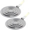 SIFANG Hitzeverteiler, Flammenschutz 2 Stück, Edelstahl Kitchen Heat Diffusor Durchmesser 21 cm, Grifflänge 15.2 cm, Hitzeverteiler Gasherd mit Griff für Gas und Elektroherde Kochplatten