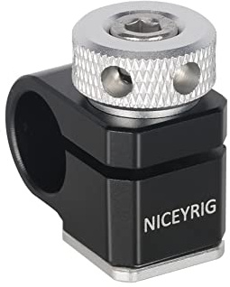NICEYRIG 15mm Single Rod Holder Camera Hot Shoe Mount 15mm Rod Rail Support