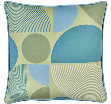 Fusion - Ingo - Velvet Filled Cushion - 43 x 43cm in Green
