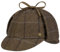 LIERYS Deerstalker Check Cap - Klassische Jagdmütze - Wollcap mit Ohrenklappen für Herren - Made in Germany - Herbst/Winter beige-braun 59 cm