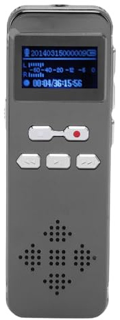 Digital Voice Recorder, Voice Recorder Witn Noise Reduction, Dual Microphone, One Touch Recording, Password MP3, Audio Recording Device for Meetings Classes Lecture Interview (16G)