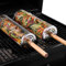 Rolling Grilling Basket: 2PCS Gilling Basket for Outdoor Grill with Removable Wooden Handle, Sturdy Stainless Steel Grill Basket - BBQ and Grilling Accessories for Veggies/Shrimp/Meat